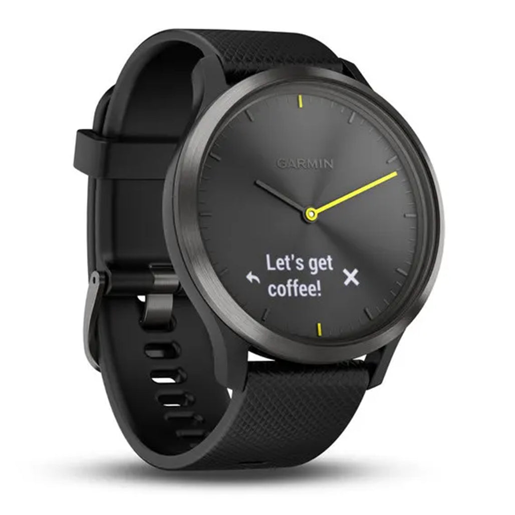 A Photo Of Garmin vívomove HR - Black with Slate Hardware (Large)