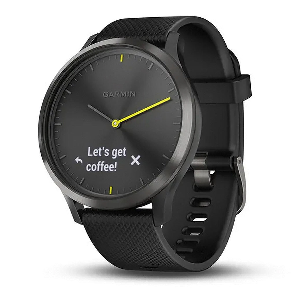 A Photo Of Garmin vívomove HR - Black with Slate Hardware (Large)