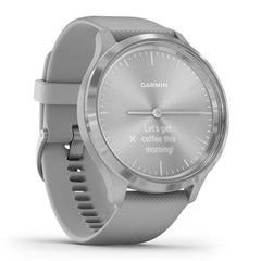 A Photo Of Garmin vívomove 3 - Silver stainless steel bezel with powder grey case and silicone band