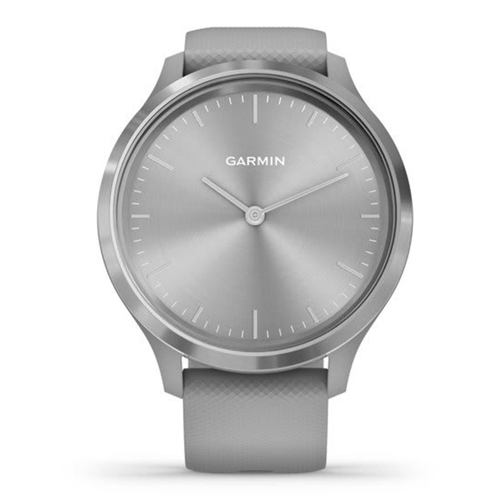 A Photo Of Garmin vívomove 3 - Silver stainless steel bezel with powder grey case and silicone band