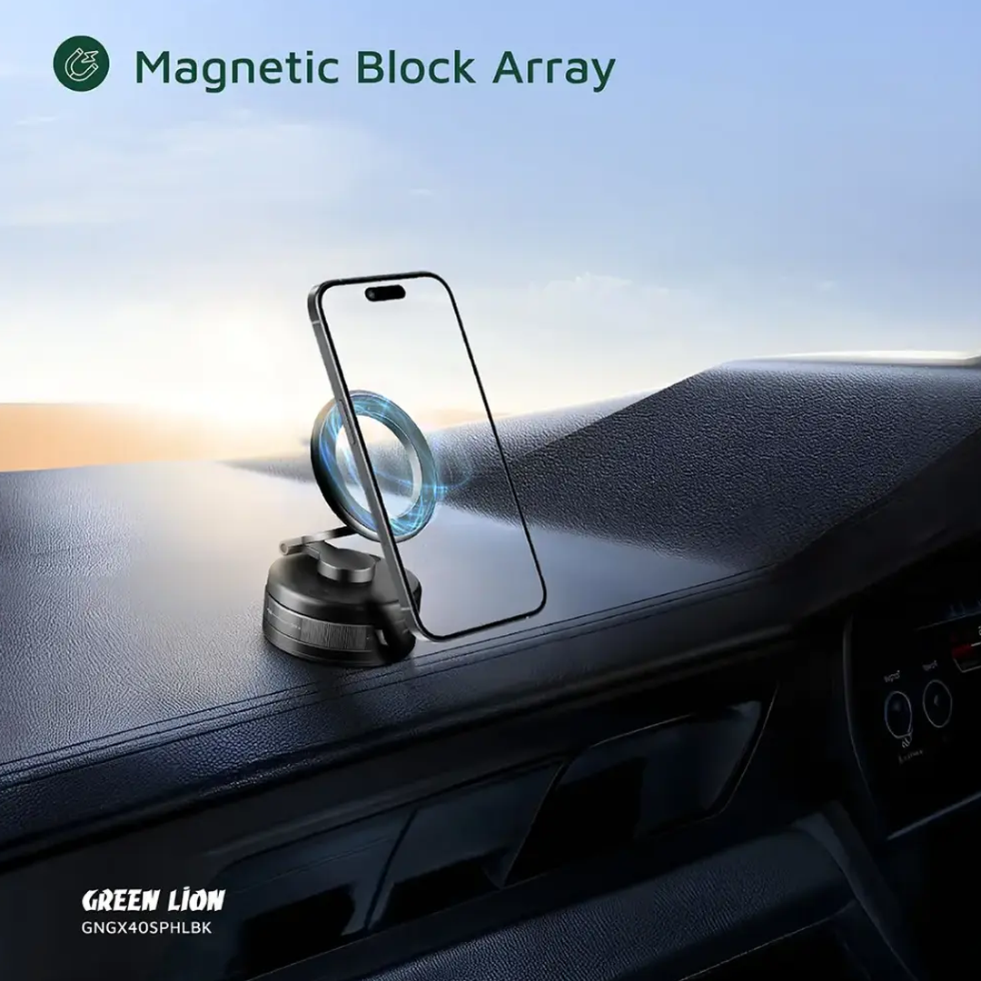 A Photo Of Green Lion GX-40 MagSafe Suction Phone Holder - Black