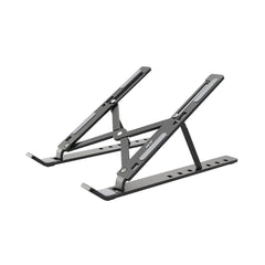 A Photo Of Green Lion X-Foldable Laptop Stander, Full Metal, Anti-Slip, Triangle Stand - Space Grey