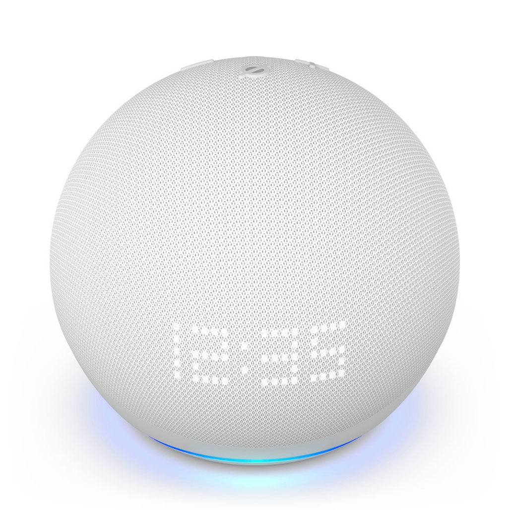 A Photo Of Amazon Echo Dot with Clock (5th Gen, 2022 Release) - Smart Speaker with Alex