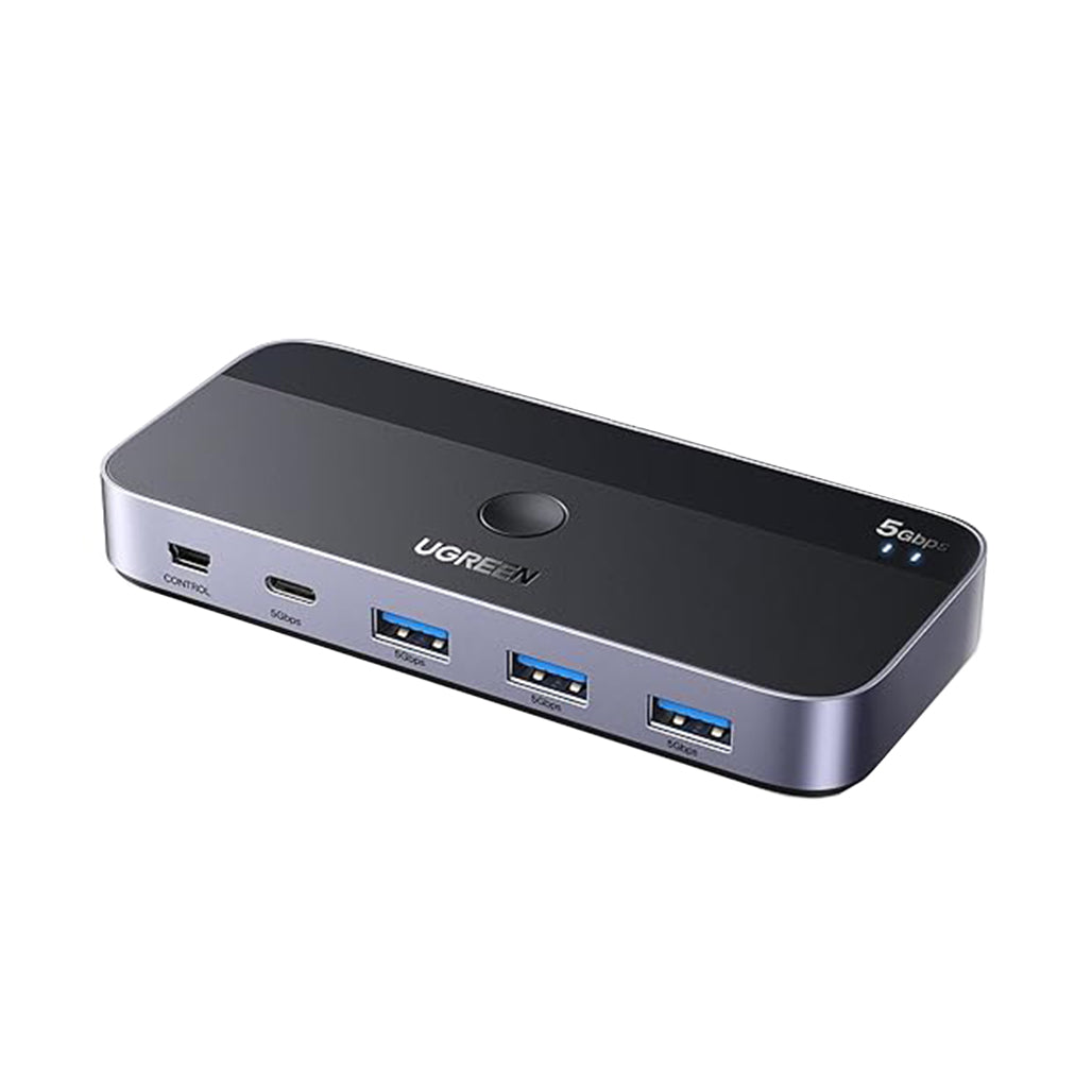 A Photo Of UGreen USB 3.0 Sharing Switch 2-in-4 Out | Share 4 USB Devices Between 2 PCs | USB-C & USB-A Ports