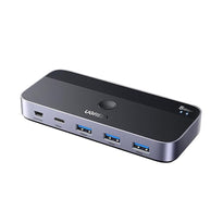 UGreen USB 3.0 Sharing Switch 2-in-4 Out | Share 4 USB Devices Between 2 PCs | USB-C & USB-A Ports