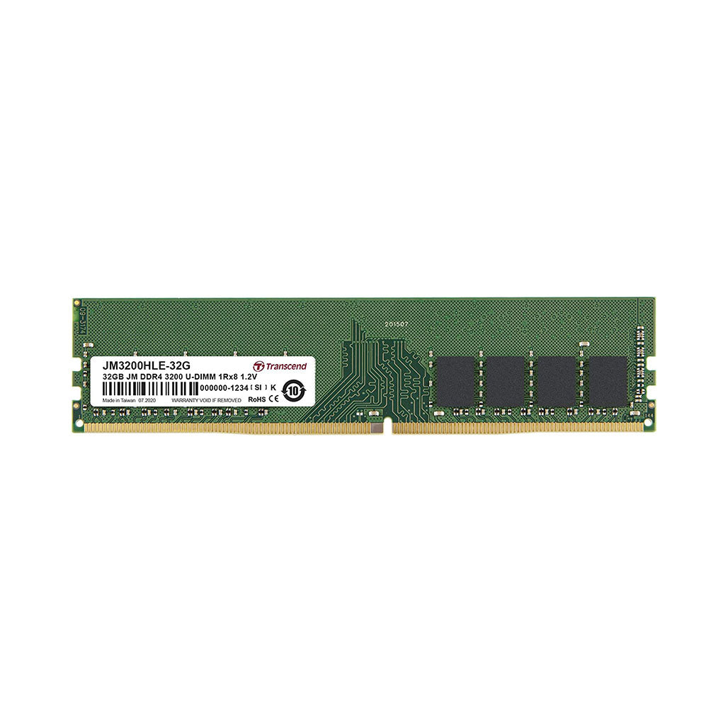 A Photo Of Transcend DDR4 DRAM Module 3200 Mbps