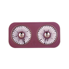 A Photo Of F006 Dual Motor Head Folding USB Cooling Fan - Adjustable 360-Degree Rotation with 3 Speeds
