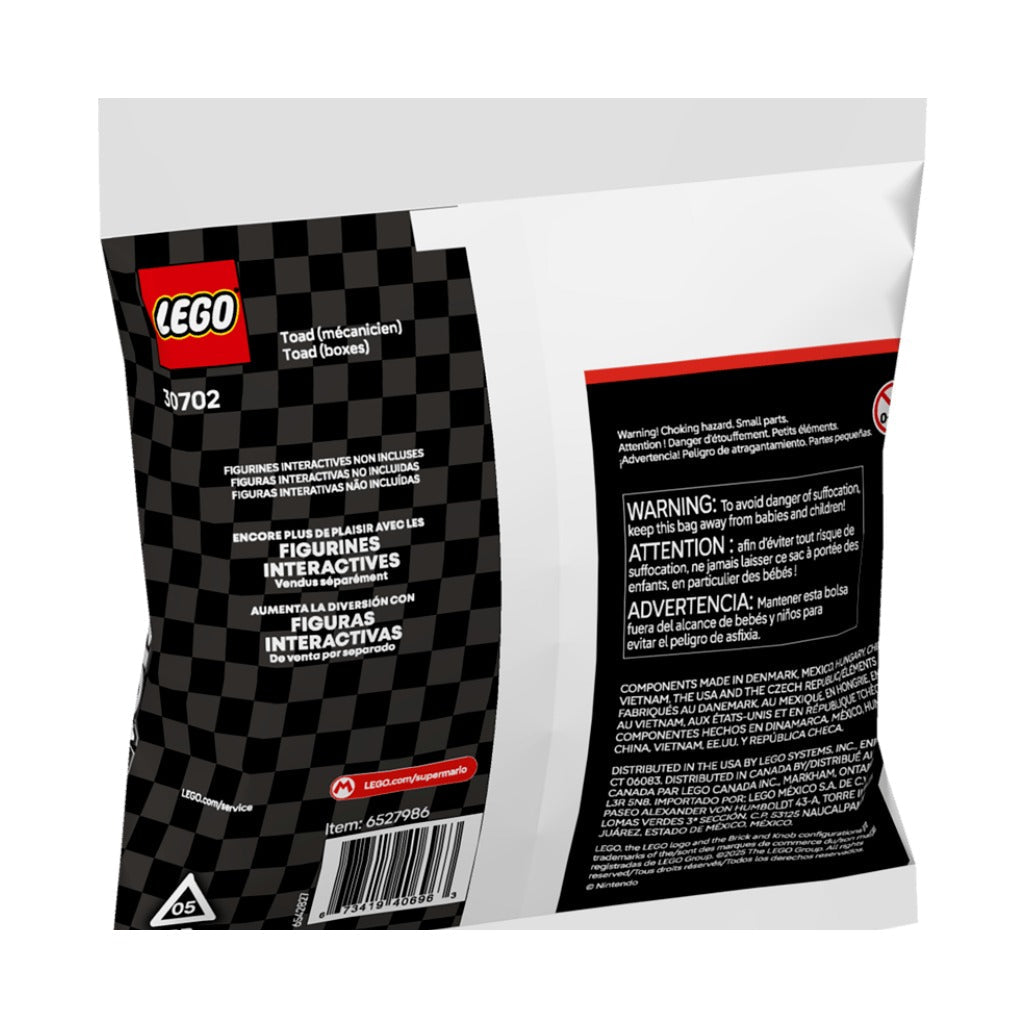 A Photo Of LEGO Mario Kart - Toad (Pit Crew) - 39 Pieces - 30702