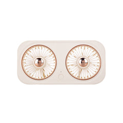 A Photo Of F006 Dual Motor Head Folding USB Cooling Fan - Adjustable 360-Degree Rotation with 3 Speeds