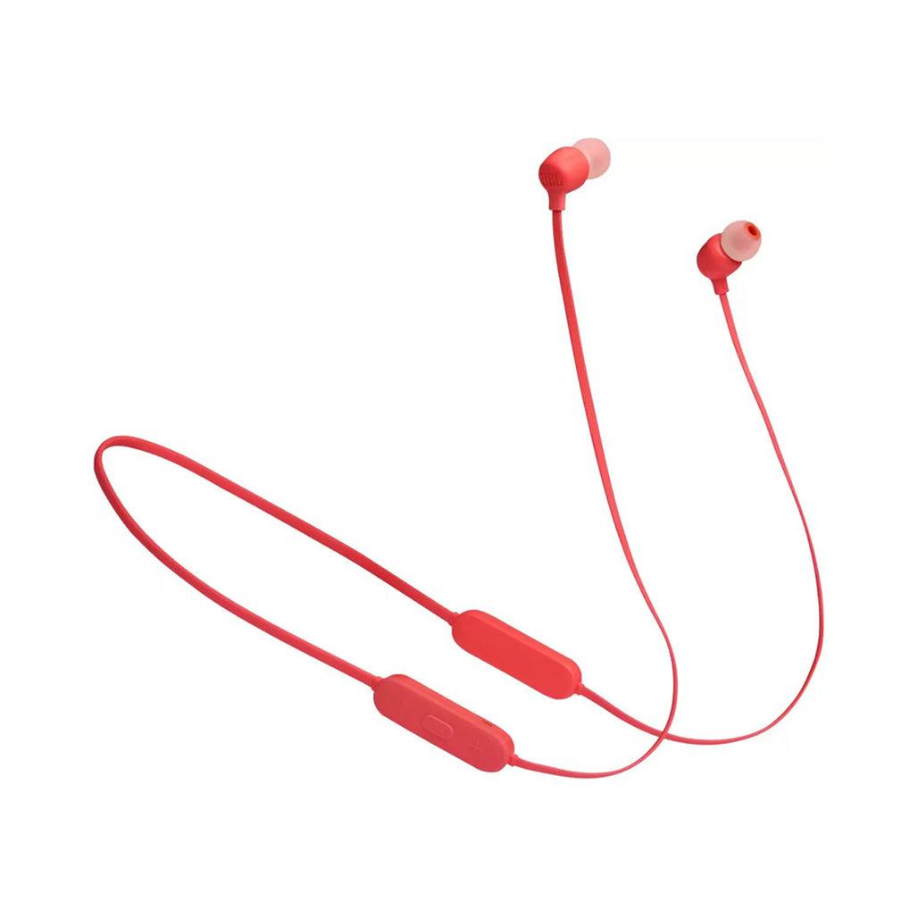 A Photo Of JBL T125BT Wireless In-Ear Headphones – Pure Bass with 16-Hour Playtime in Blue/Coral