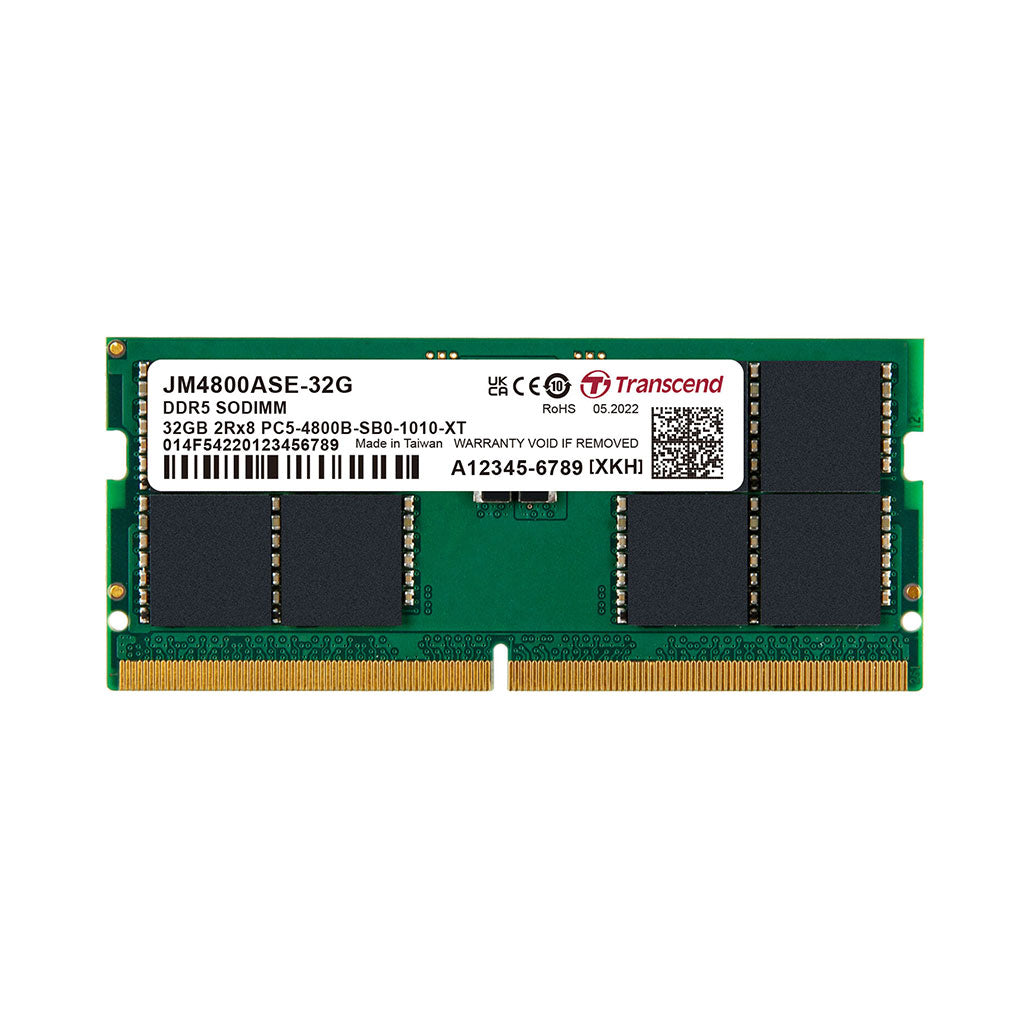A Photo Of Transcend DDR5 4800 Unbuffered SO-DIMM Laptop Ram