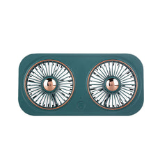A Photo Of F006 Dual Motor Head Folding USB Cooling Fan - Adjustable 360-Degree Rotation with 3 Speeds