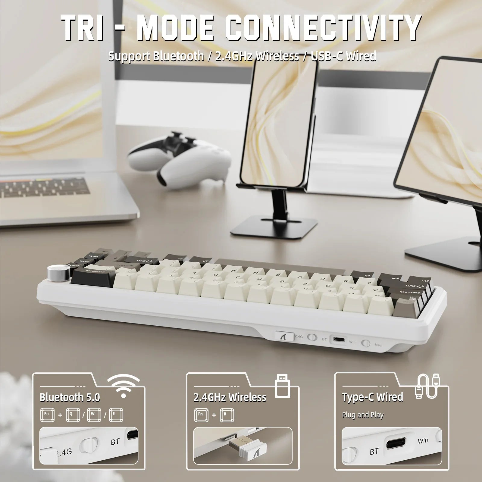 A Photo Of Attack Shark X66 Wireless Mechanical Gaming Keyboard