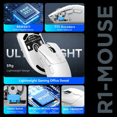 A Photo Of Attack Shark R1 Wireless Gaming Mouse