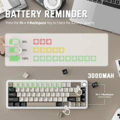 A Photo Of Attack Shark X66 Wireless Mechanical Gaming Keyboard