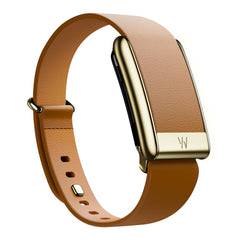 A Photo Of Whoop 5.0 LeatherLuxe Bands - Camel with Gold (Small)