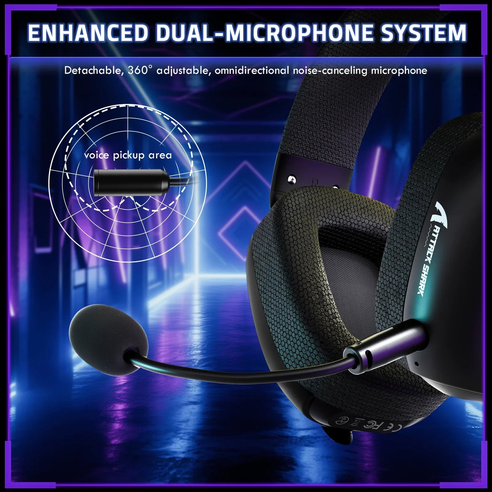 A Photo Of ATTACK SHARK L80 PRO - Wireless Gaming Headset