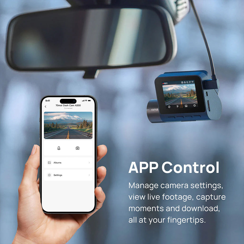 A Photo Of 70mai A200 Dash Cam - Dual Channel Front & Rear