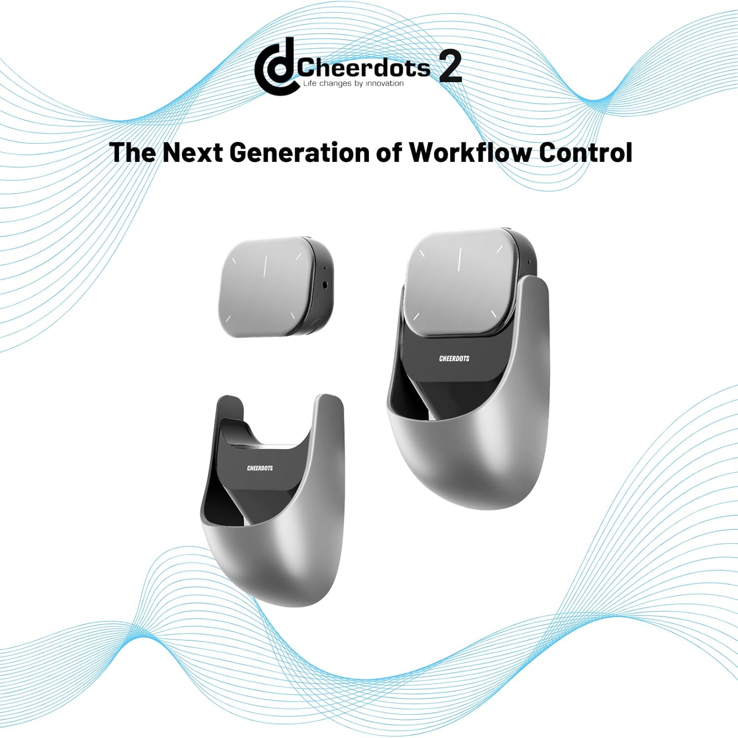 A Photo Of Cheerdots2 Bluetooth Detachable Air Mouse - Touchpad Mouse with Voice Recording and Laser Pointer