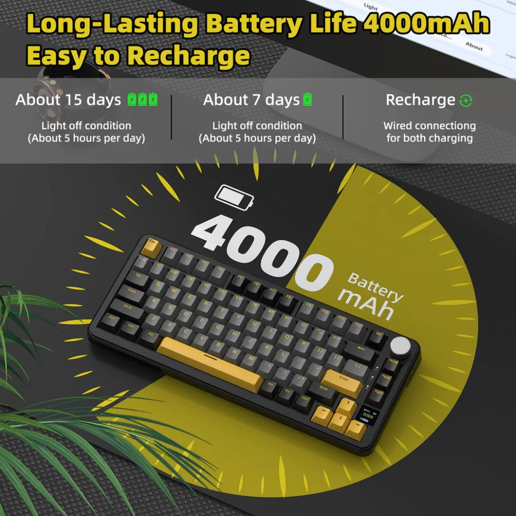A Photo Of Attack Shark X85 Pro - 75% Wireless Mechanical Gaming Keyboard