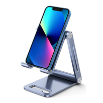 UGREEN Adjustable Aluminum Phone Holder – Foldable & Portable Stand with Cable Cut-out