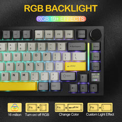 A Photo Of Attack Shark X820 Ultra 75% Tri-Mode Gasket Wireless Mechanical Gaming Keyboard
