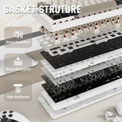 A Photo Of Attack Shark X66 Wireless Mechanical Gaming Keyboard