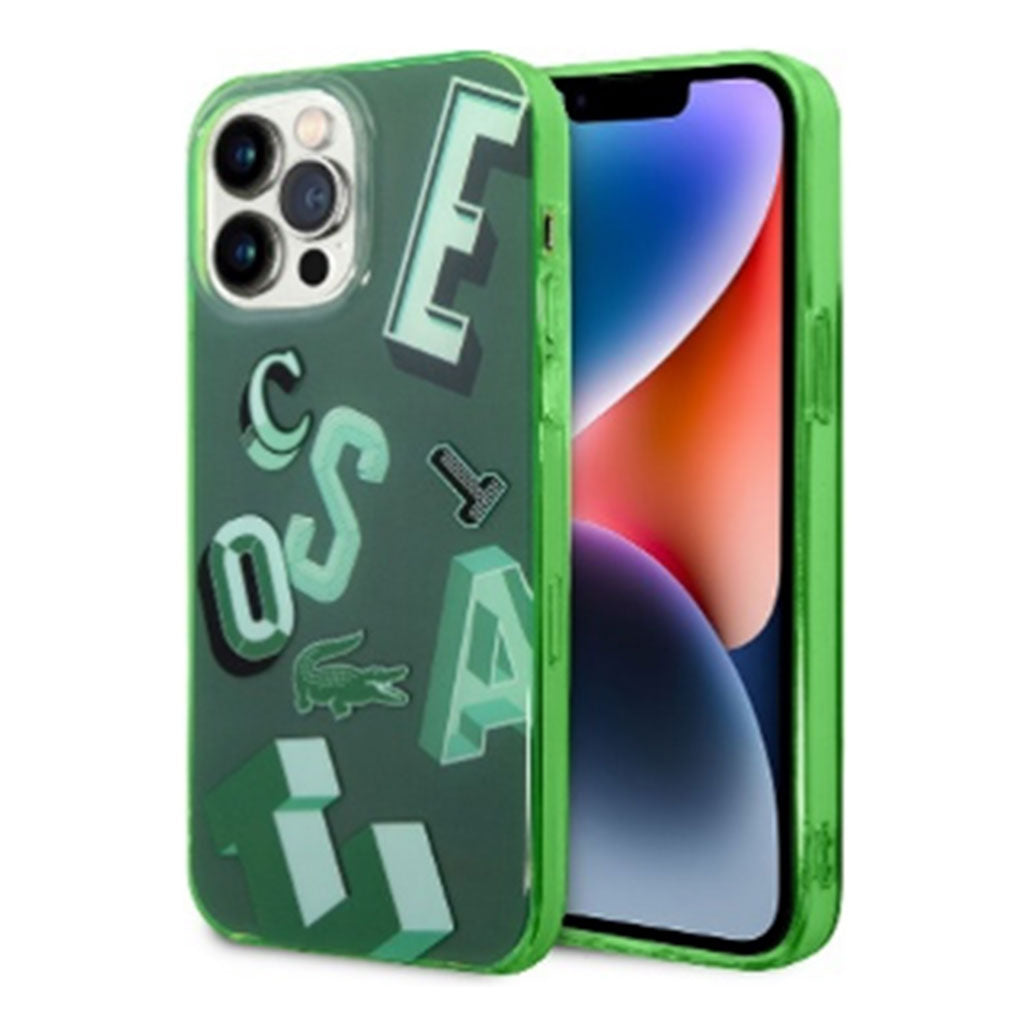 A Photo Of Lacoste Hard Case IML Double Layer & Dyed Bumper Lettrines for iPhone 14 Pro