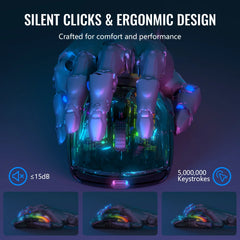 A Photo Of ATTACK SHARK X2 PRO - Wireless Gaming Mouse with RGB Charging Dock