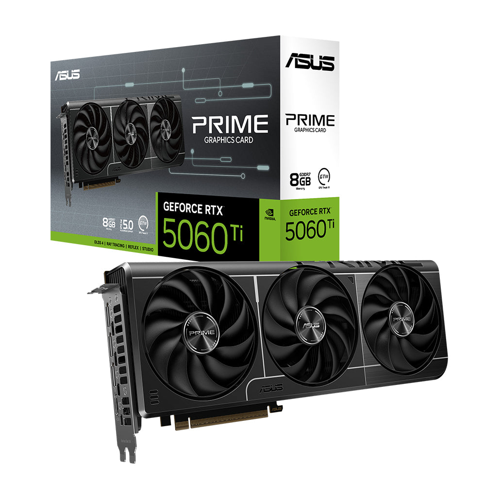 A Photo Of ASUS PRIME GeForce RTX 5060 Ti 8GB GDDR7 Graphics Card