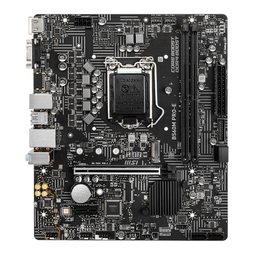 A Photo Of MSI B560M PRO-E Motherboard - 911-7D22-074 | High Performance and Efficient Connectivity
