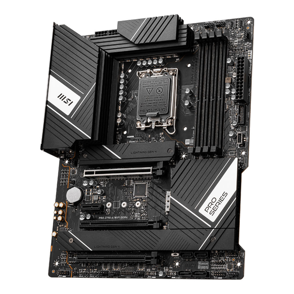 A Photo Of MSI PRO Z790-A WiFi DDR4 Motherboard - 911-7E07-003 | High-Performance ATX Board with PCIe 5.0, DDR4 Support, and Wi-Fi 6E