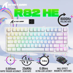 A Photo Of Attack Shark R82 HE - 75% Wired Magnetic Gaming Keyboard