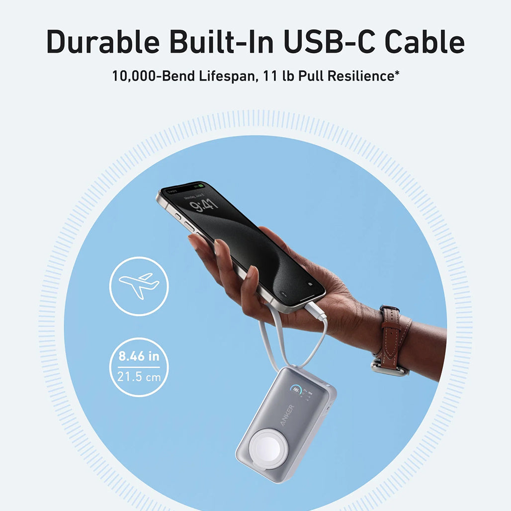 A Photo Of Anker MagGo Power Bank (10K, 35W) for Apple Watch – Fast Charging for All Apple Devices