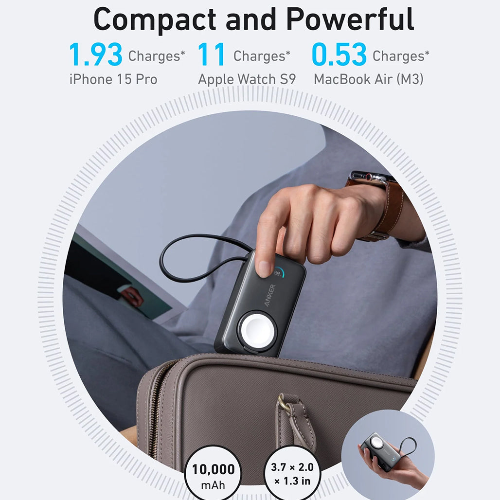 A Photo Of Anker MagGo Power Bank (10K, 35W) for Apple Watch – Fast Charging for All Apple Devices