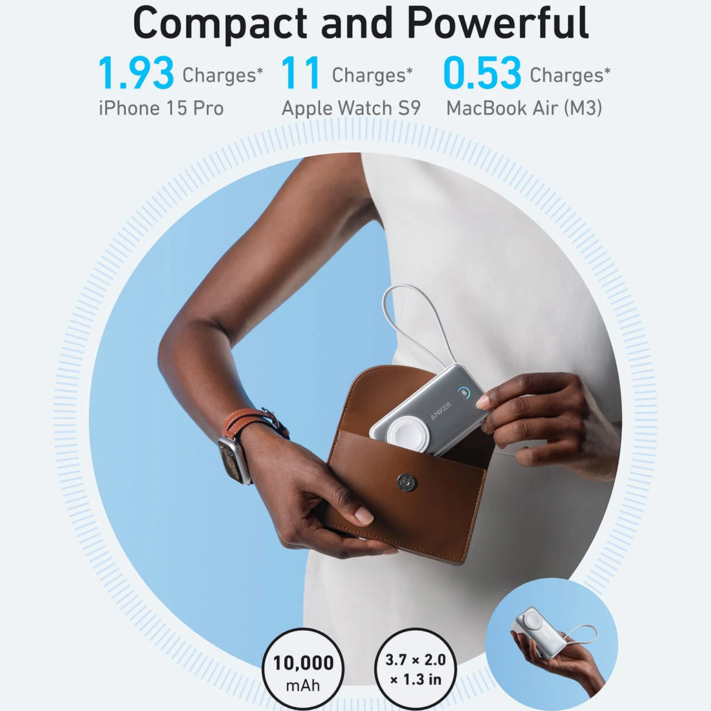 A Photo Of Anker MagGo Power Bank (10K, 35W) for Apple Watch – Fast Charging for All Apple Devices