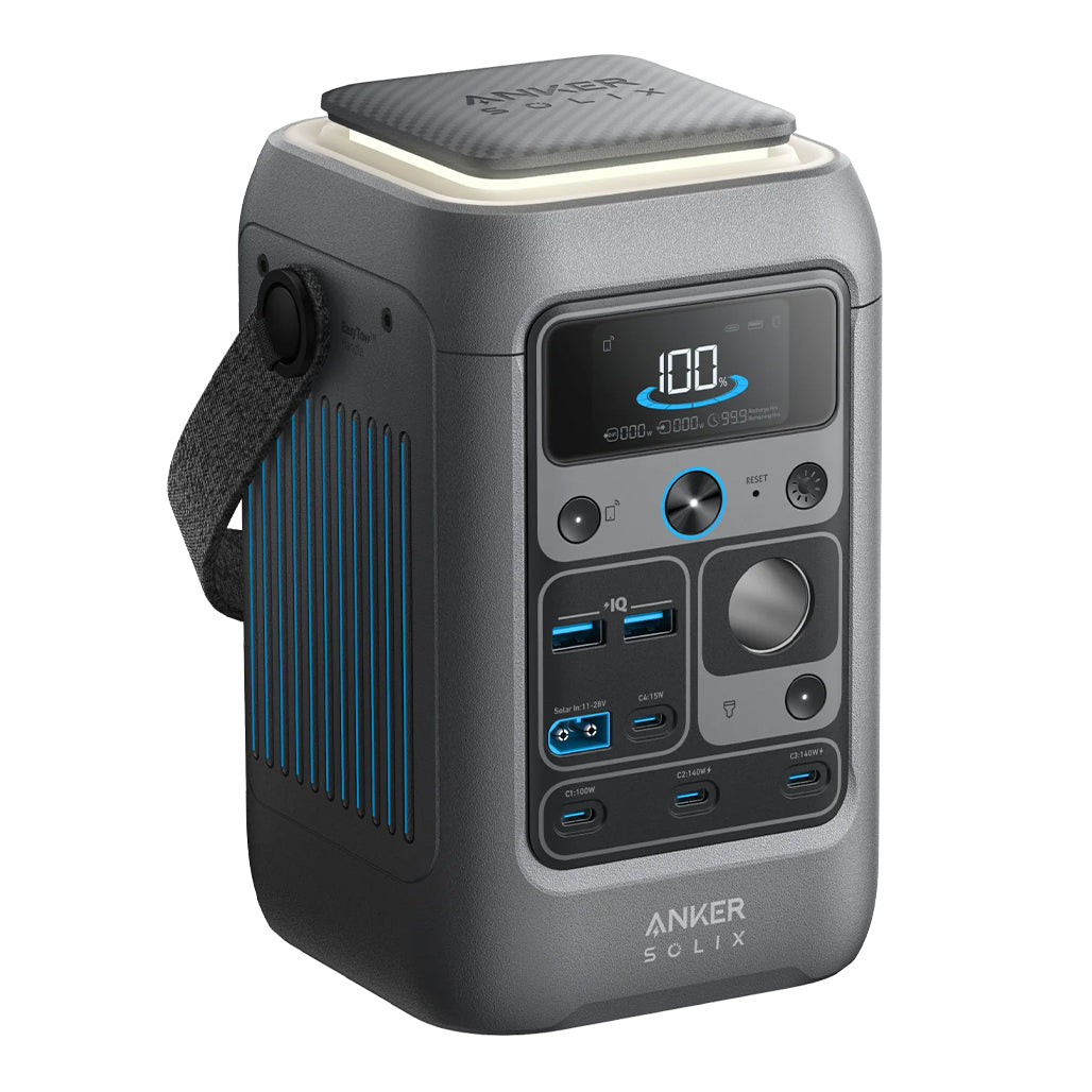 A Photo Of Anker SOLIX C300 DC Portable Power Station – 288Wh LiFePO4 Battery, 300W Output, Fast USB-C Charging, Solar Input, Compact & App-Connected