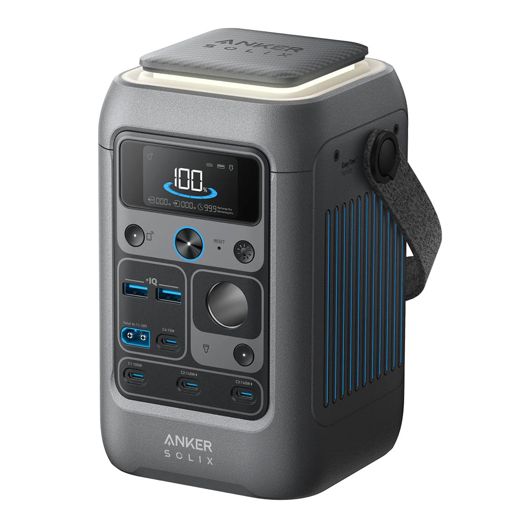 A Photo Of Anker SOLIX C300 DC Portable Power Station – 288Wh LiFePO4 Battery, 300W Output, Fast USB-C Charging, Solar Input, Compact & App-Connected