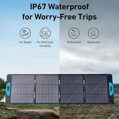 A Photo Of Anker SOLIX PS200 200W Foldable Solar Panel with Kickstand – High-Efficiency Portable Charger for Camping, RVs, Emergency Power, and Outdoor Use