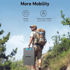 A Photo Of Anker SOLIX PS200 200W Foldable Solar Panel with Kickstand – High-Efficiency Portable Charger for Camping, RVs, Emergency Power, and Outdoor Use