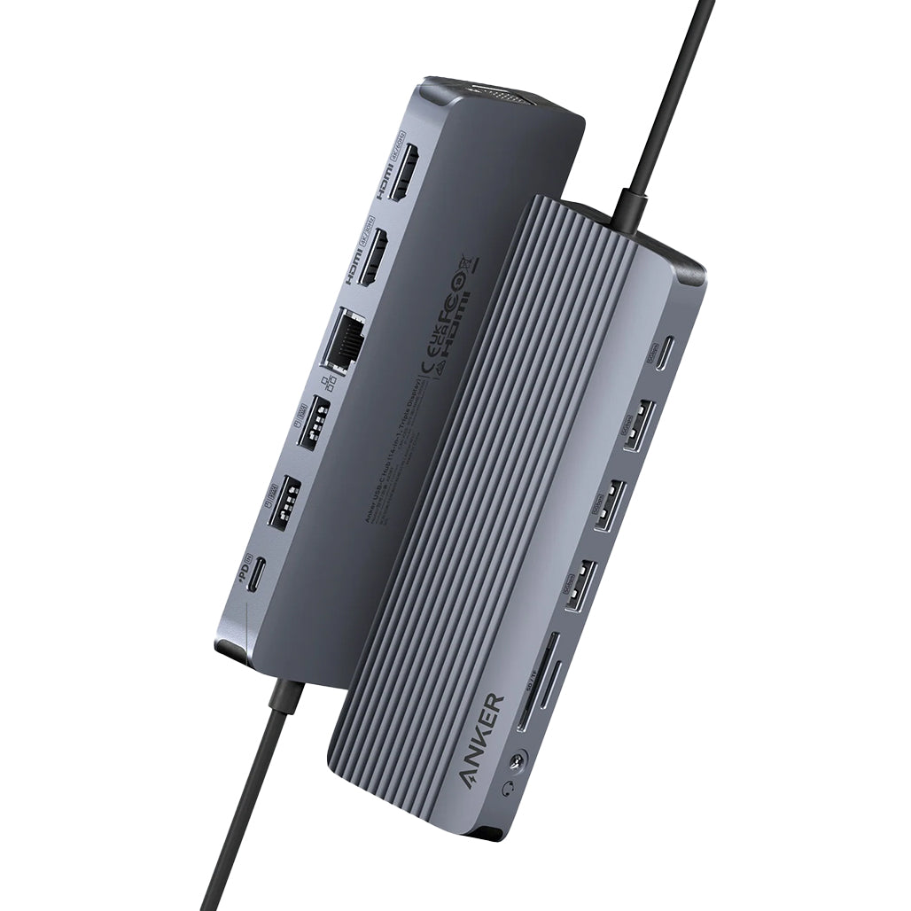 A Photo Of Anker USB-C Hub 14-in-1 Triple Display Docking Station