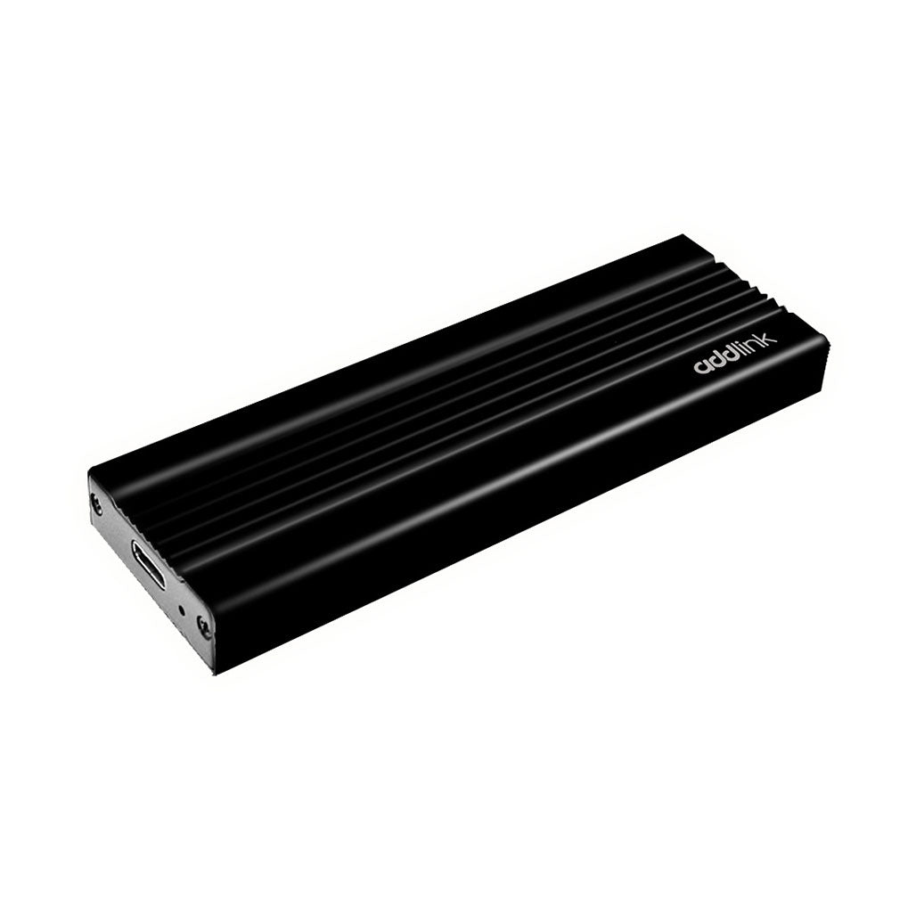 A Photo Of Addlink P20 Portable SSD with Type C and Type A Cables and Pouch