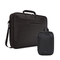 Case Logic 17.3-inch Advantage Attaché ADVA-117 Black + Case Logic Lectro Accessory Case LAC-100 Black – Comprehensive Laptop and Accessory Solution