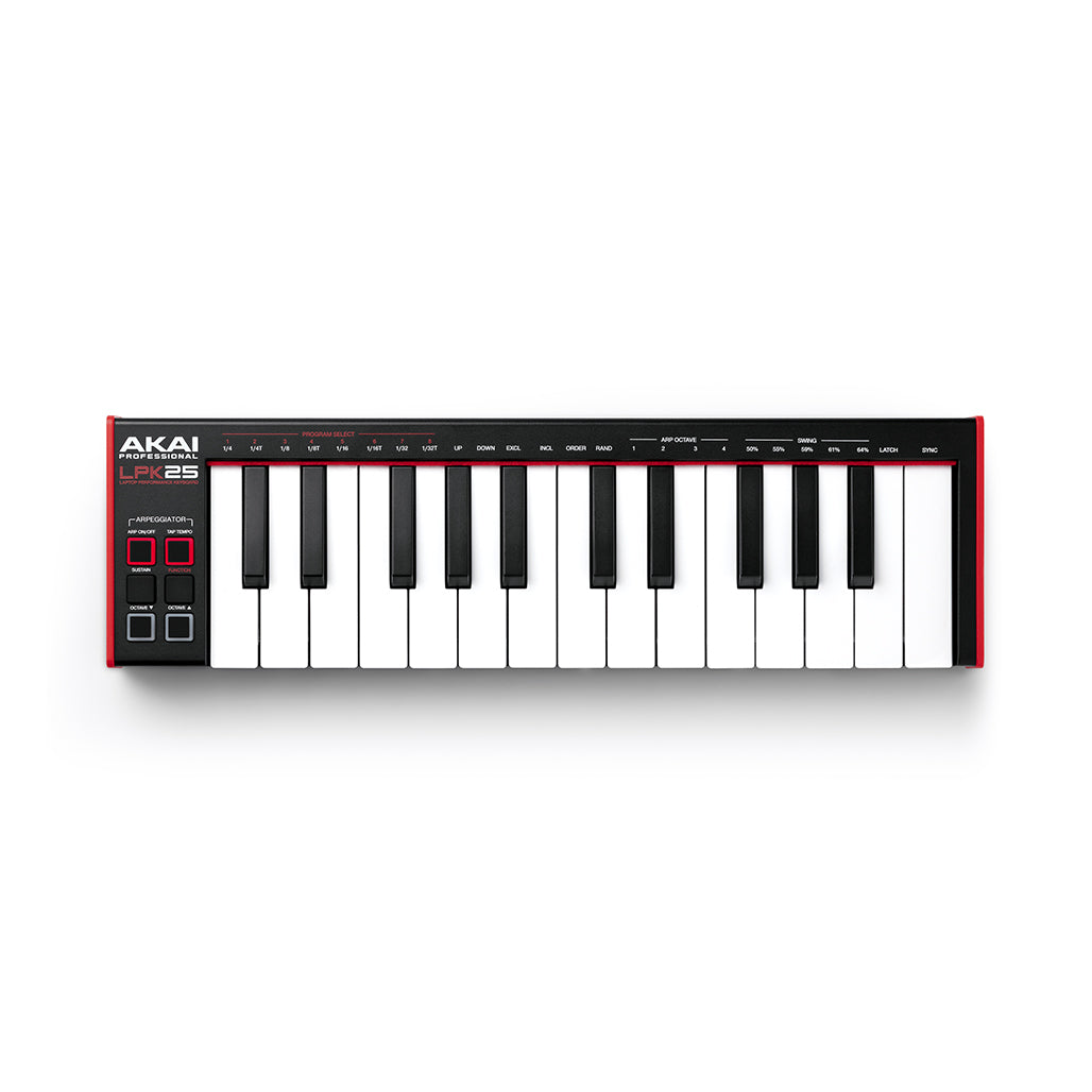 A Photo Of AKAI LPK25 MK2 - 25-Key USB MIDI Keyboard Controller