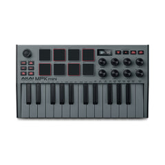 A Photo Of AKAI MPK Mini MK3 - MIDI Keyboard Controller – Compact USB-Powered Beat Maker with 25 Keys, MPC Pads & Production Software