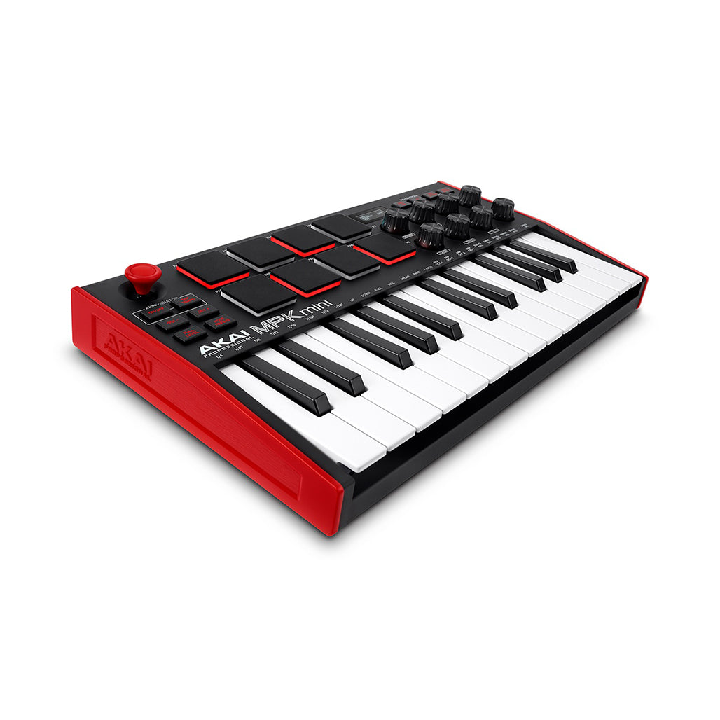 A Photo Of AKAI MPK Mini MK3 - MIDI Keyboard Controller – Compact USB-Powered Beat Maker with 25 Keys, MPC Pads & Production Software