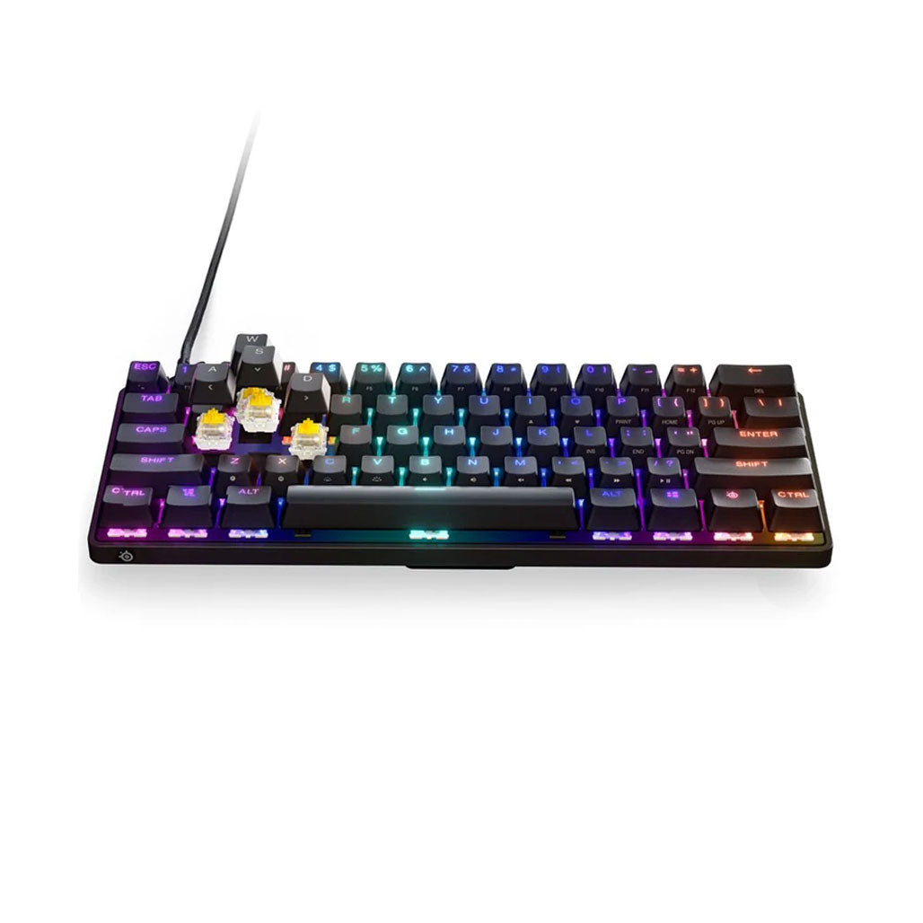 A Photo Of SteelSeries Apex 9 Mini - 60% Optical Switch Wired Gaming Keyboard with RGB Lighting