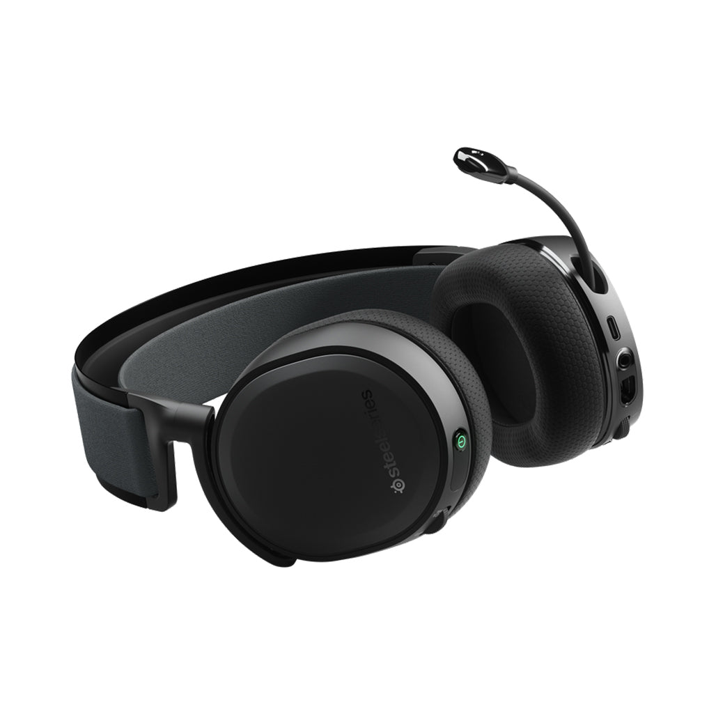 A Photo Of SteelSeries Arctis 7+ Wireless - Multi-Platform USB-C PC Gaming Headset with 30-Hour Battery Life and ClearCast Microphone