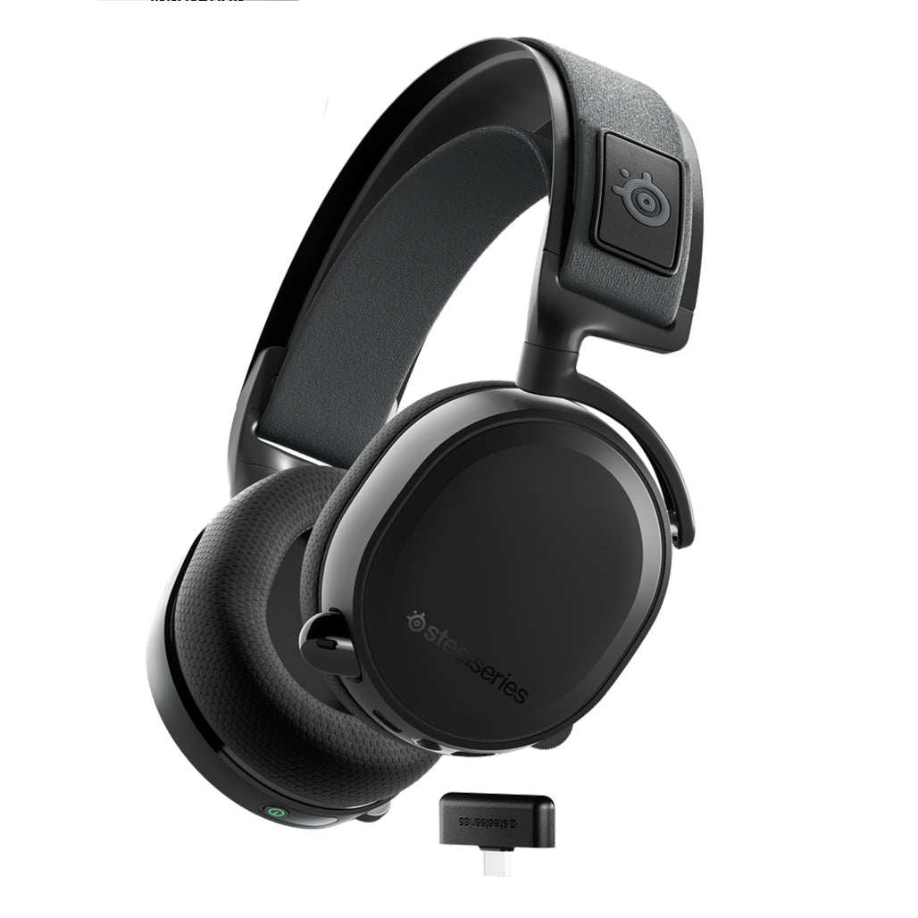 A Photo Of SteelSeries Arctis 7+ Wireless - Multi-Platform USB-C PC Gaming Headset with 30-Hour Battery Life and ClearCast Microphone