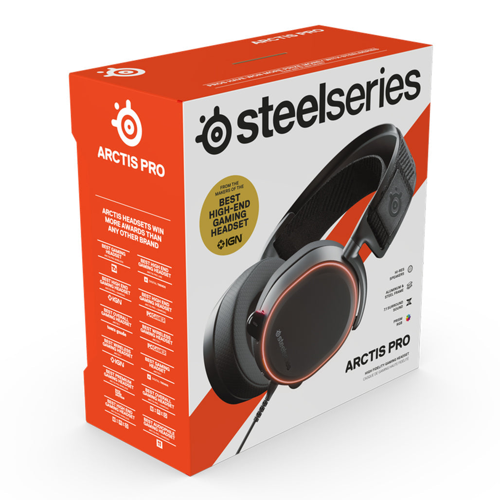 A Photo Of SteelSeries Arctis Pro - Wired High Fidelity Gaming Headset with RGB Illumination